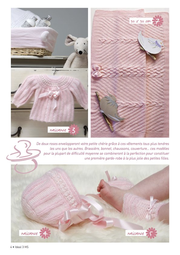 Ideal Layette Hors-Série 3 ensemble rose