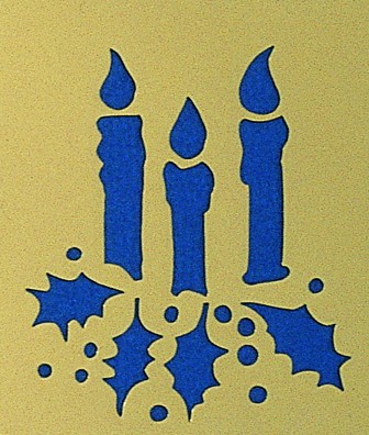 Motif "Trois bougies allumées"