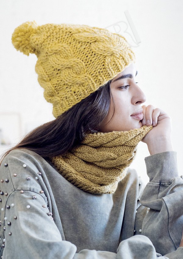 modèle bonnet écharpe assortis tricot