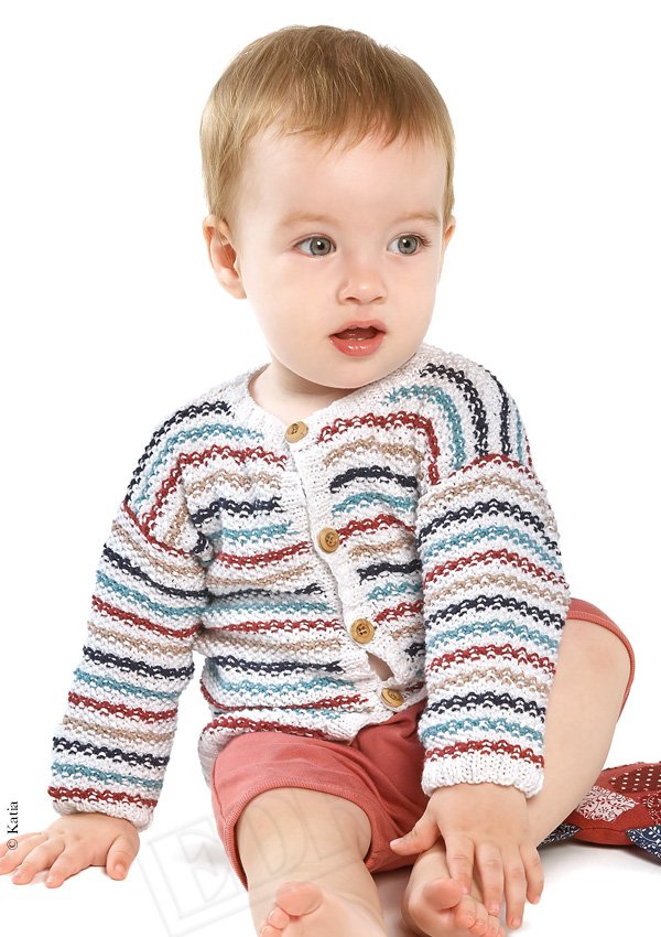 gilet multicolore tricot enfant