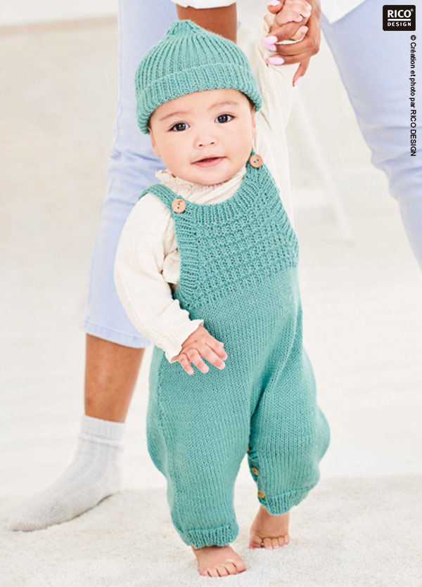 combi bebe bleu-vert