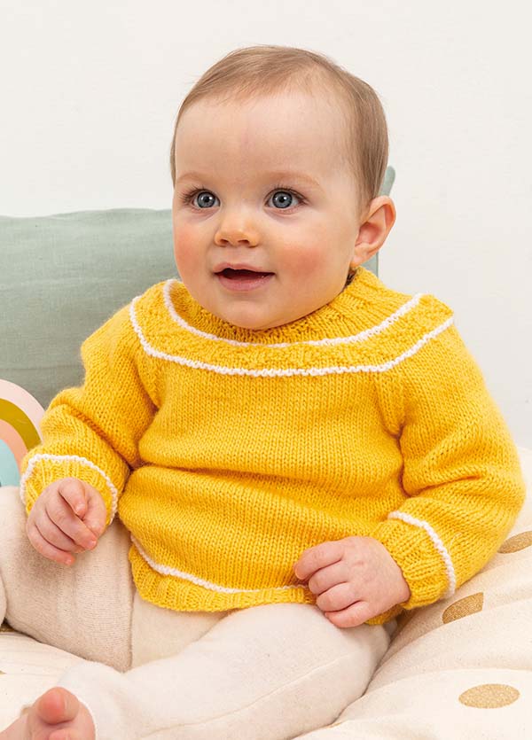 pull bebe jaune