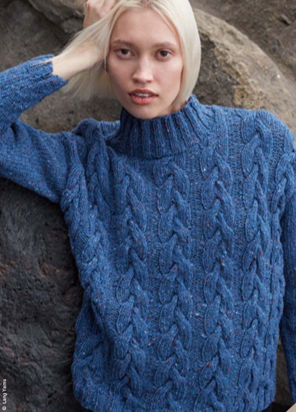 pull tricot bleu